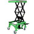 Hydraulic Motorcycle Scissor Jack Lift with Foot Step and Wheels Steel 350 lbs Capacity - Fab Heavy Parts