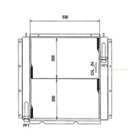 Hydraulic Oil Cooler 0995647 099 - 5647 Fits for Caterpillar CAT Excavator E300B - Fab Heavy Parts