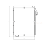 Hydraulic Oil Cooler 11E8 - 4103 for Hyundai Old Crawler Excavator R320LC - Fab Heavy Parts