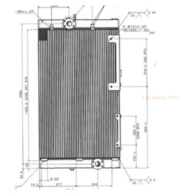 Hydraulic Oil Cooler 11Q9 - 40532 for Hyundai Excavator R320LC - 9 R360LC - 9 R380LC - 9 - Fab Heavy Parts