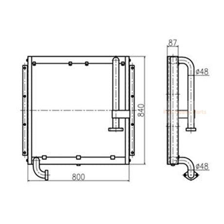 Hydraulic Oil Cooler 13C22000 for Doosan Excavator DH140W - V S140LC - C DH150LC - 7 DH150W - 7 S160W - V S155LC - V - Fab Heavy Parts