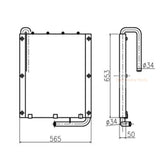 Hydraulic Oil Cooler 13D62000 for Doosan Excavator DH55 S55 S55W - V - Fab Heavy Parts