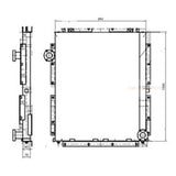 Hydraulic Oil Cooler 13G22000 for Doosan Excavator S225LC - V S230LC - V - Fab Heavy Parts