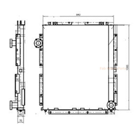 Hydraulic Oil Cooler 13G22000 for Doosan Excavator S225LC - V S230LC - V - Fab Heavy Parts
