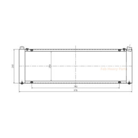 Hydraulic Oil Cooler 195 - 03 - 61211 Fits for Komatsu D375A - 5 Bulldozer - Fab Heavy Parts