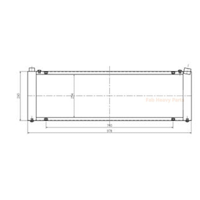 Hydraulic Oil Cooler 195 - 03 - 61211 Fits for Komatsu D375A - 5 Bulldozer - Fab Heavy Parts