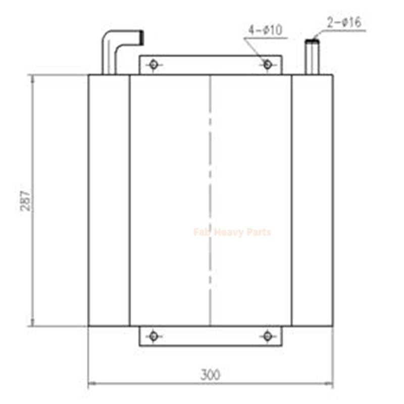 Hydraulic Oil Cooler 203 - 7896 2037896 for Mitsubishi Engine S3L2 Fits for Caterpillar CAT Excavator E303CR 303 - Fab Heavy Parts