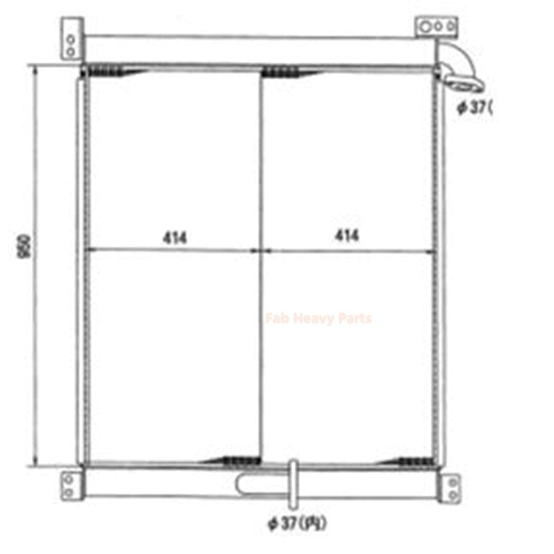 Hydraulic Oil Cooler 207 - 03 - 51121 Fits for Komatsu PC310LC - 5 PC310 - 5 PC300LC - 5 PC300 - 5 PC300 Excavator - Fab Heavy Parts