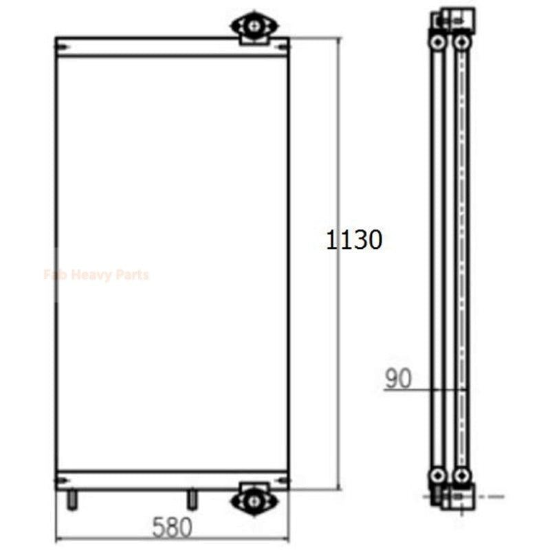 Hydraulic Oil Cooler 207 - 03 - 76310 Fits For Komatsu PC300 - 8 PC350 - 8 PC300LC - 8 PC350LC - 8 - Fab Heavy Parts