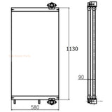 Hydraulic Oil Cooler 207 - 03 - 76310 Fits For Komatsu PC300 - 8 PC350 - 8 PC300LC - 8 PC350LC - 8 - Fab Heavy Parts