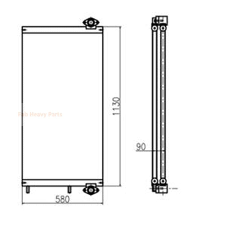 Hydraulic Oil Cooler 208 - 03 - 71131 Fits for Komatsu PC450 - 7 PC400 - 7 PC350 - 8 PC300 - 8 Excavator - Fab Heavy Parts