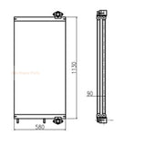 Hydraulic Oil Cooler 208 - 03 - 71131 Fits for Komatsu PC450 - 7 PC400 - 7 PC350 - 8 PC300 - 8 Excavator - Fab Heavy Parts