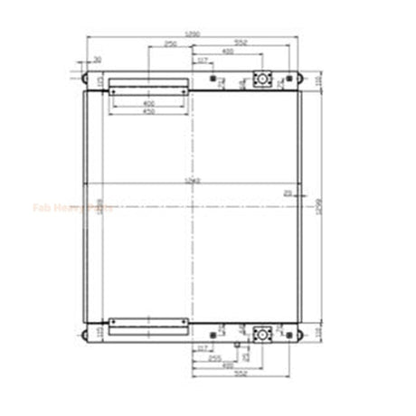 Hydraulic Oil Cooler 209 - 03 - 77610 Fits for Komatsu PC750 - 7 PC750 - 6 PC800 - 7 PC800 - 6 Excavator - Fab Heavy Parts