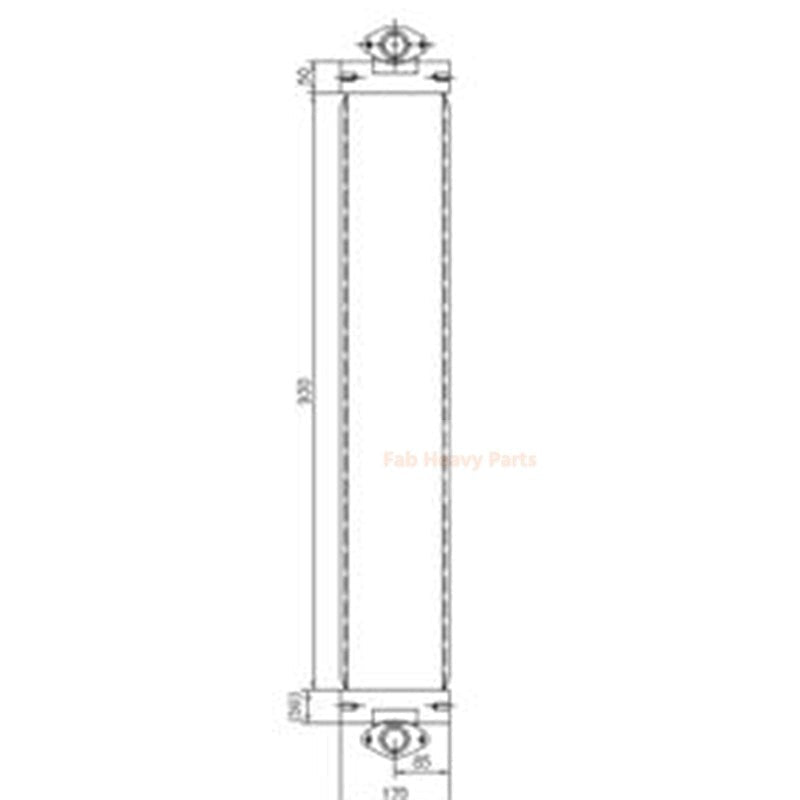 Hydraulic Oil Cooler 20E - 03 - 31211 Fits for Komatsu PW140 - 7 Excavator - Fab Heavy Parts