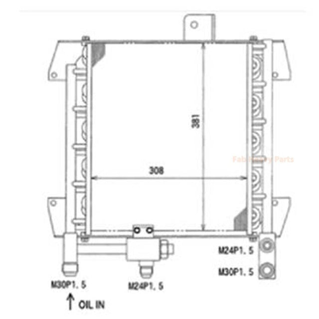Hydraulic Oil Cooler 20U - 03 - 21112 Fits for Komatsu Excavator PC50UD - 2 PC50UUM - 2 PC50UU - 2 PC50UG - 2 - Fab Heavy Parts
