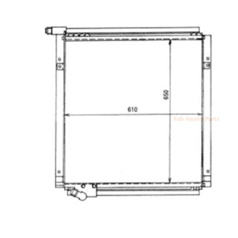 Hydraulic Oil Cooler 21K - 03 - 33121 21K - 03 - 33120 Fits for Komatsu PC150 - 5 Excavator - Fab Heavy Parts