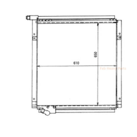 Hydraulic Oil Cooler 21K - 03 - 33121 21K - 03 - 33120 Fits for Komatsu PC150 - 5 Excavator - Fab Heavy Parts