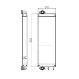 Hydrauliöljyn jäähdytin 21K-03-72130 Sopii Komatsu Excavator PC160LC-8 PC195LC-8