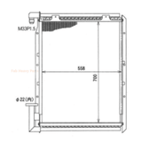 Hydraulic Oil Cooler 21Y - 03 - 11111 Fits for Komatsu PC128UU - 1 PC128US - 1 CD60R - 1B CD60R - 1A CD60R - 1 - Fab Heavy Parts