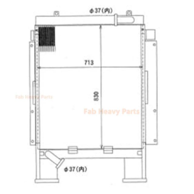 Hydraulic Oil Cooler 22U-03-11810 Fits for Komatsu PC228USLC-2 PC228US-2 PC228US-1T