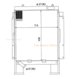 Hydraulic Oil Cooler 22U - 03 - 11810 Fits for Komatsu PC228USLC - 2 PC228US - 2 PC228US - 1T - Fab Heavy Parts
