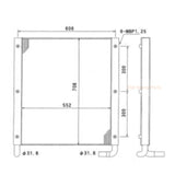 Hydraulic Oil Cooler 2452U387S8 for Kobelco Excavator SK04 - N2 SK045 - N2 K905LC - II - Fab Heavy Parts