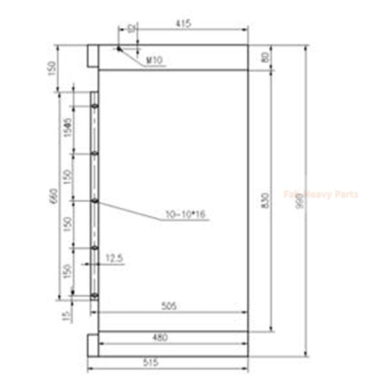 Hydraulic Oil Cooler 30/927195 for JCB Excavator JS240B