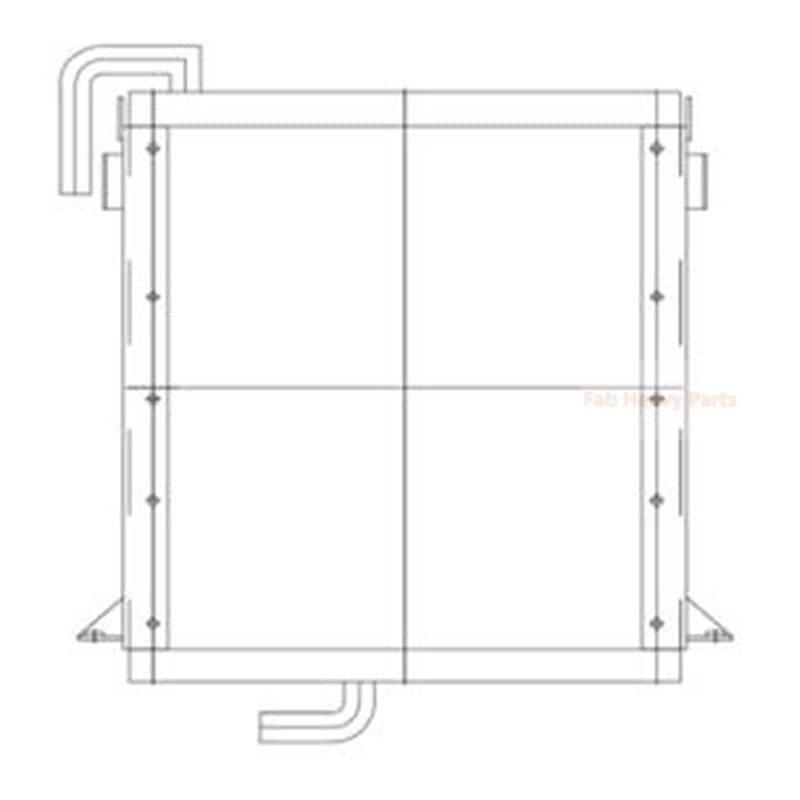 Hydraulic Oil Cooler 4218256 for Hitachi EX100 EX100WD Excavator - Fab Heavy Parts