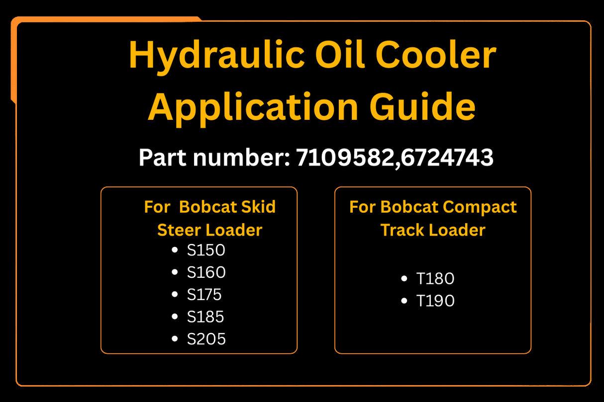 Hydraulic Oil Cooler 7109582 6724743 Aftermarket Replacement For Bobcat Loader S150 S160 S175 S185 S205 T180 T190 - Fab Heavy Parts