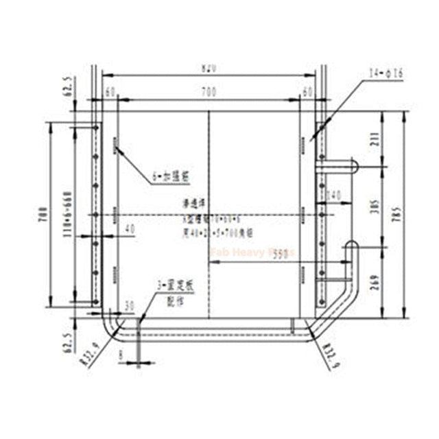 Hydraulic Oil Cooler for Doosan Excavator DH220 - 3 - Fab Heavy Parts