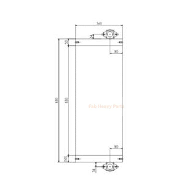 Hydraulic Oil Cooler for Kobelco Excavator SK210 - 8 - Fab Heavy Parts