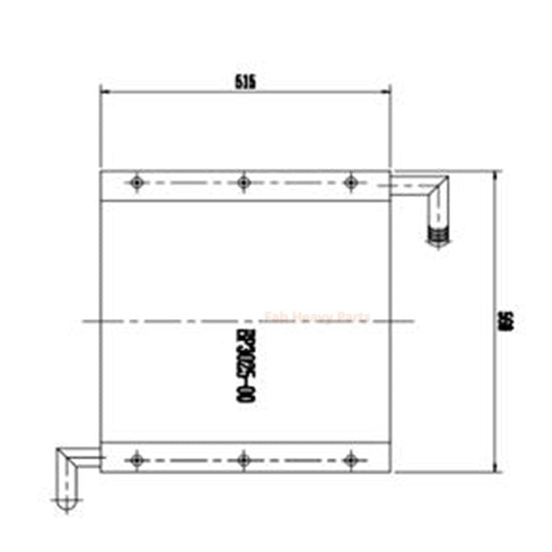 Hydraulic Oil Cooler LNG0114 for Sumitomo Excavator SH60 SH60 - 1 SH60A - 1 LS1600F2 SH60S - 1 - Fab Heavy Parts