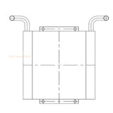 Hydraulic Oil Cooler PW53V00009P1 for Kobelco Excavator SK30SR - 3 SK35SR - 3 - Fab Heavy Parts