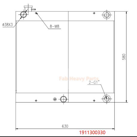 Hydraulic Oil Cooler Radiator 1911300330 1911300690 for Takeuchi Excavator T175 TB175 TB175C