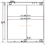 Hydraulic Oil Cooler Radiator 1911300330 1911300690 for Takeuchi Excavator T175 TB175 TB175C