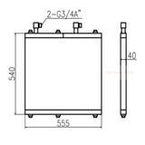 ボルボ掘削機EC55C EC60C E用油圧オイルクーラーVOE14638978W60C