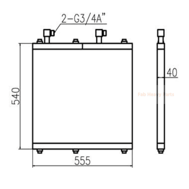 ボルボ掘削機EC55C EC60C E用油圧オイルクーラーVOE14638978W60C