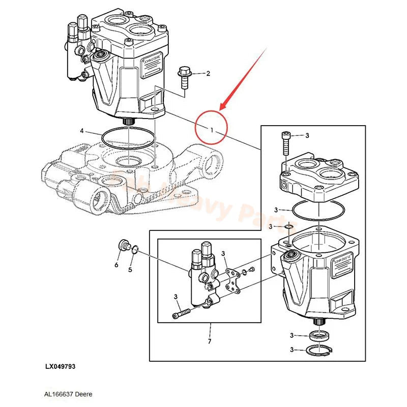 Hydraulic Oil Pump AL166637 Fits for John Deere 6130 6230 6330 6430 6530 6534 6630 6830 6930 - Fab Heavy Parts