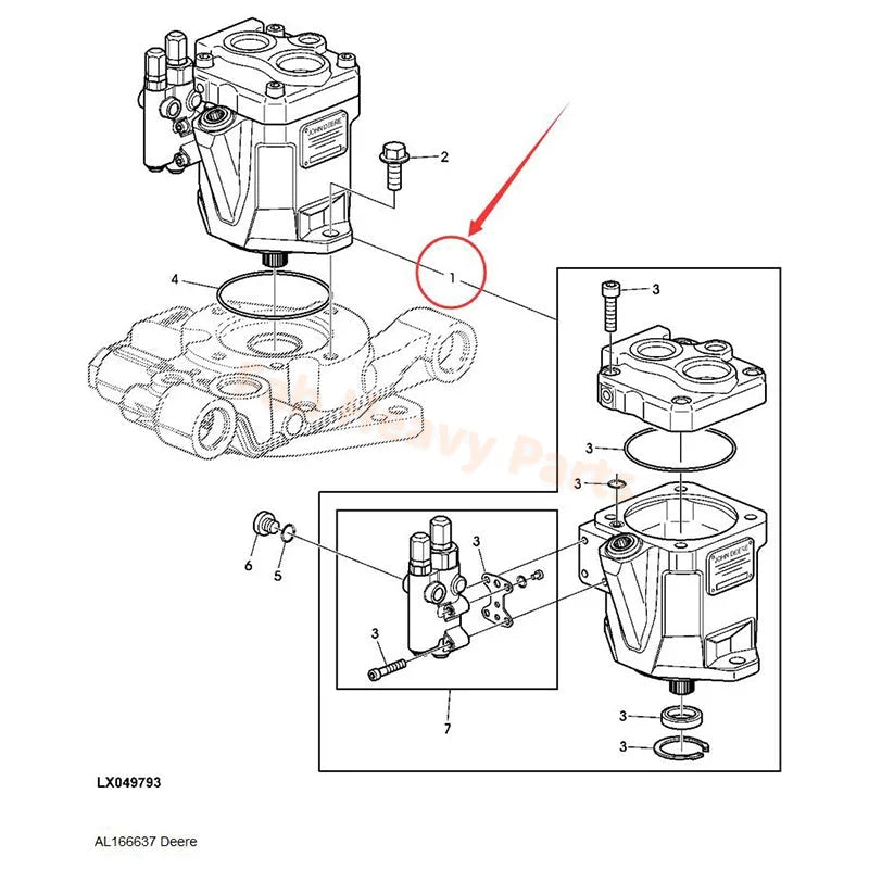 Hydraulic Oil Pump AL166637 Fits for John Deere 6130 6230 6330 6430 6530 6534 6630 6830 6930