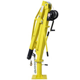 Hydraulic Pickup Truck Crane with Hand Winch Bed Hoist Jib 1000 - Lb. Capacity Yellow - Fab Heavy Parts