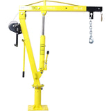 Hydraulic Pickup Truck Crane with Hand Winch Bed Hoist Jib 1000 - Lb. Capacity Yellow - Fab Heavy Parts