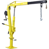 Hydraulic Pickup Truck Crane with Hand Winch Bed Hoist Jib 1000 - Lb. Capacity Yellow - Fab Heavy Parts