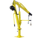Hydraulic Pickup Truck Crane with Hand Winch Bed Hoist Jib 1000 - Lb. Capacity Yellow - Fab Heavy Parts