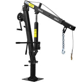 Hydraulic Pickup Truck Crane with Hand Winch Bed Hoist Jib 2000 - Lb. Capacity Black - Fab Heavy Parts