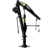 Hydraulic Pickup Truck Crane with Hand Winch Bed Hoist Jib 2000 - Lb. Capacity Black - Fab Heavy Parts