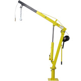 Hydraulic Pickup Truck Crane with Hand Winch Bed Hoist Jib 2000 - Lb. Capacity Yellow - Fab Heavy Parts