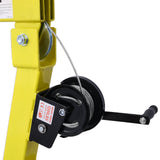 Hydraulic Pickup Truck Crane with Hand Winch Bed Hoist Jib 2000 - Lb. Capacity Yellow - Fab Heavy Parts