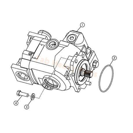 Hydraulic Pump AT197383 Fits for John Deere Loader 410G Truck Articulated Dump 410E - Fab Heavy Parts