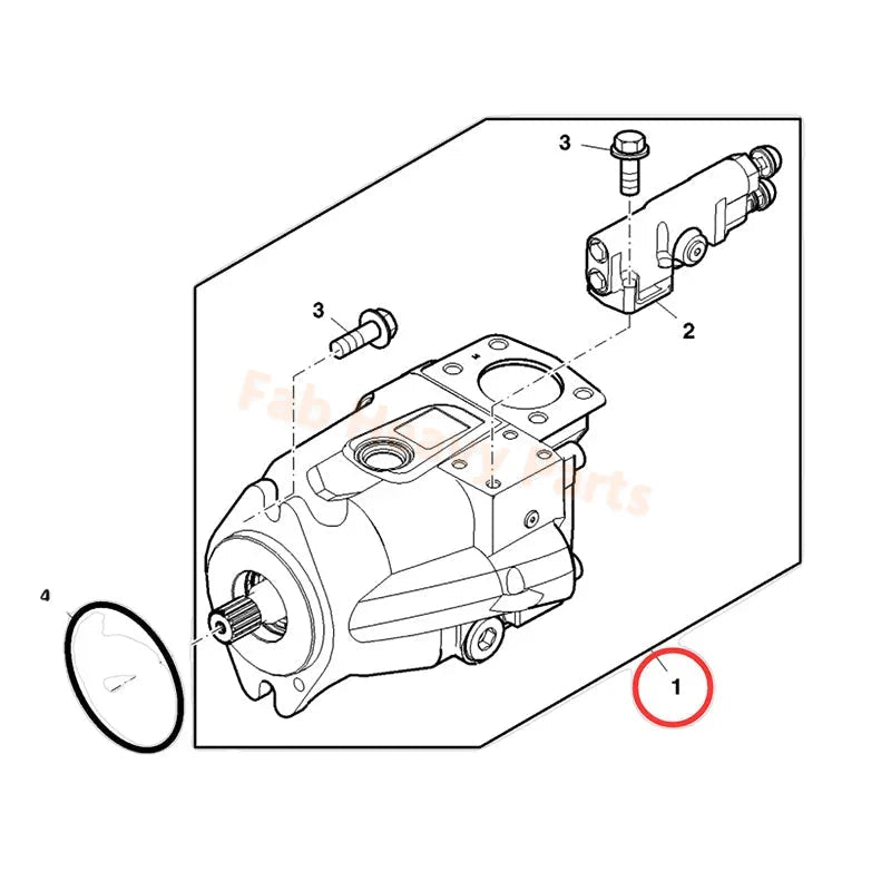 Hydraulic Pump AXE11707 AXE77356 Fits for John Deere Combine S680 S685 S690 S780 S785 S790 - Fab Heavy Parts