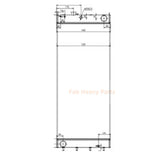 Radiador hidráulico 207-03-41111 se adapta a la excavadora de Komatsu PC360-10 PC390-10